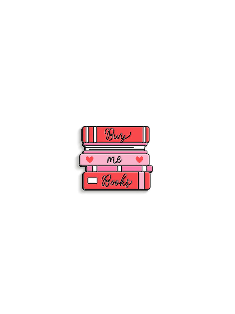 Buy Me A Books enamel pin