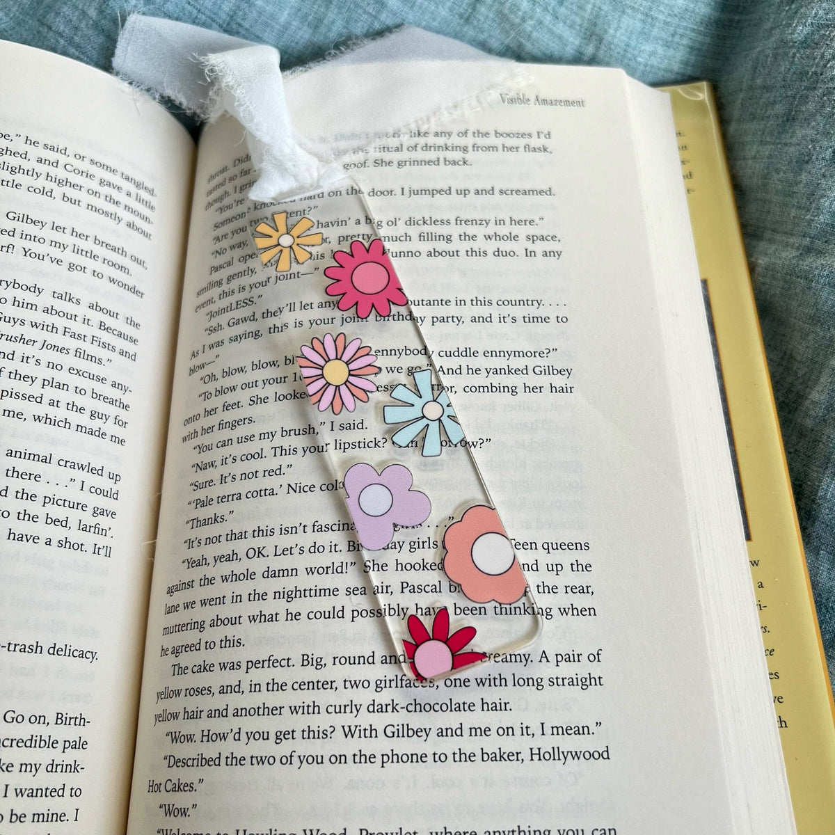 Floral Acrylic Bookmark