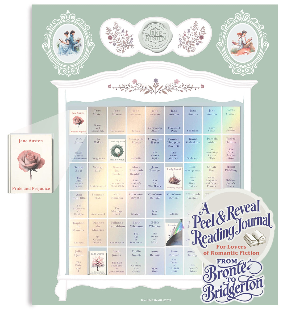 Jane Austen Book Journal Poster