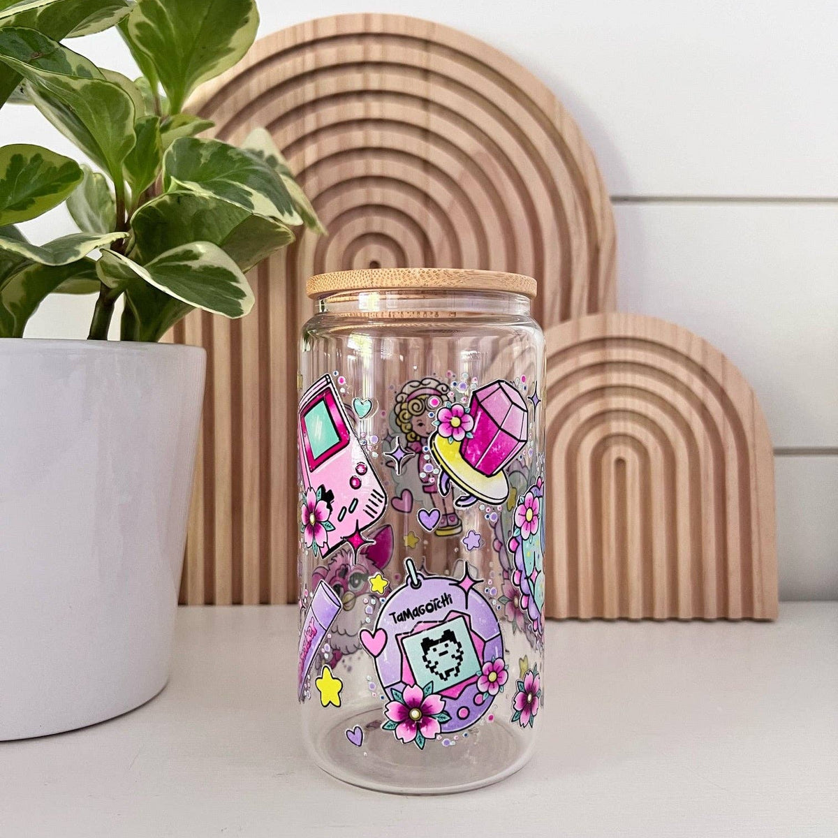 90's Icons Glass Cup