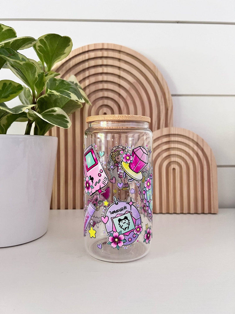 90's Icons Glass Cup