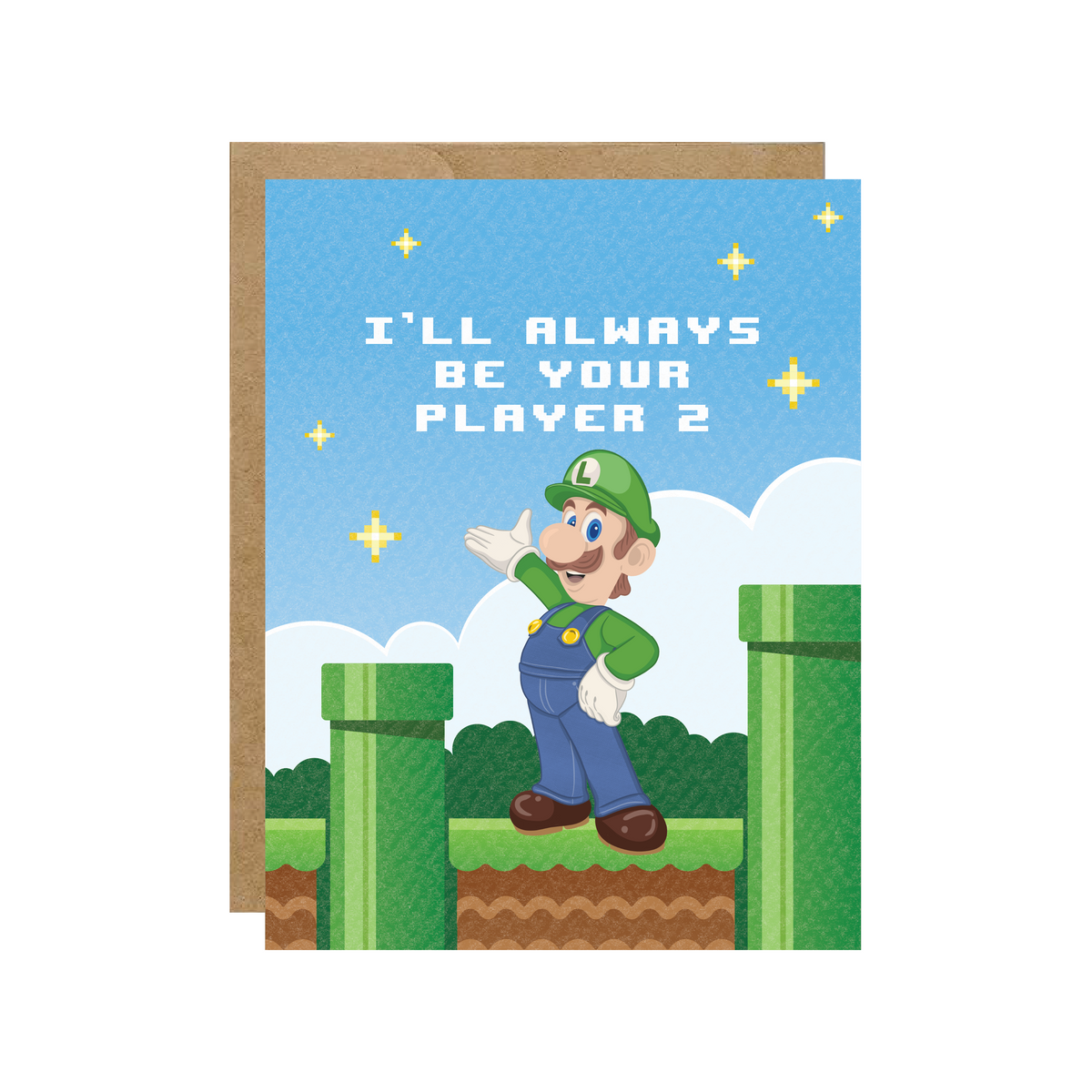 Super Retro Player Two - Video Game Pop Culture Birthday Card - Hopeless Romantic