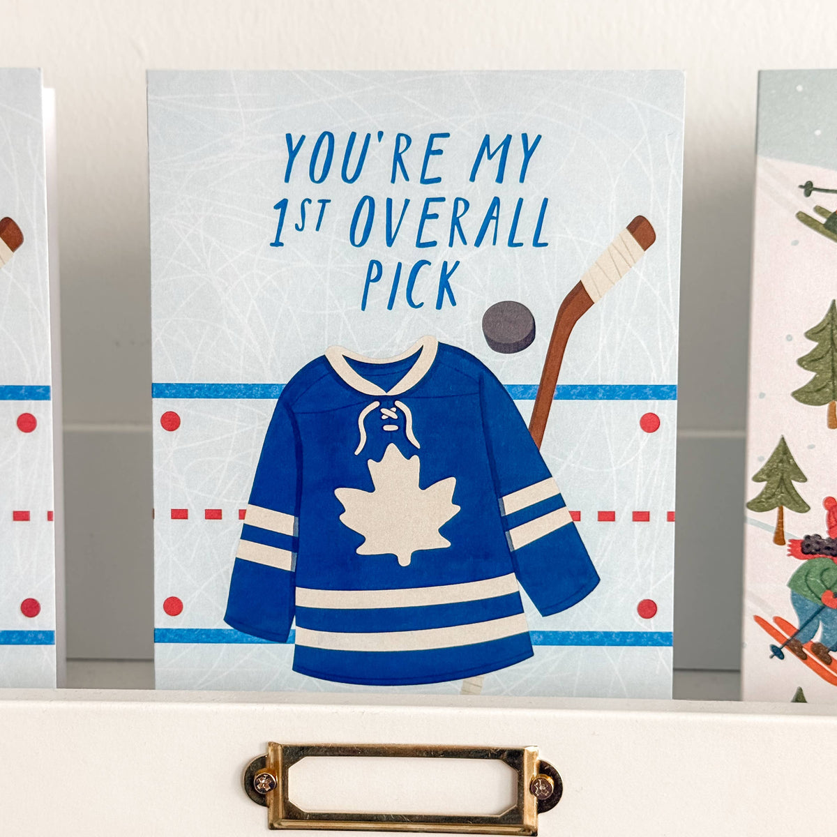 First Overall Pick Blue and White Toronto Leaf Hockey Jersey - Love, Birthday Card