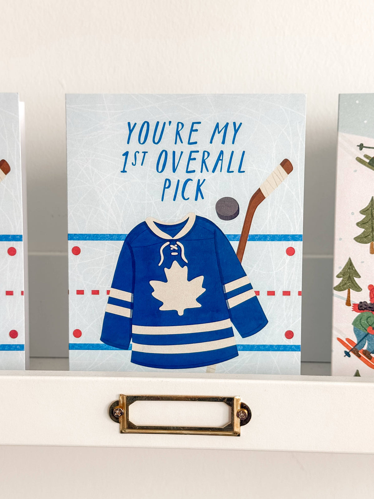First Overall Pick Blue and White Toronto Leaf Hockey Jersey - Love, Birthday Card - Hopeless Romantic