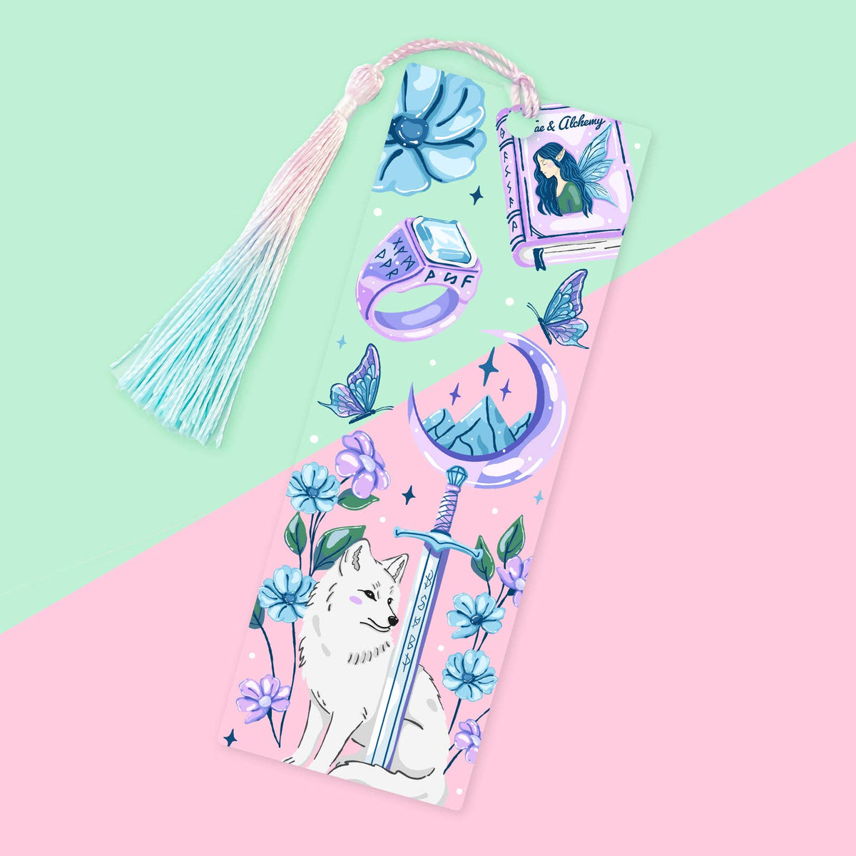 Romantasy Wolf Acrylic Bookmark