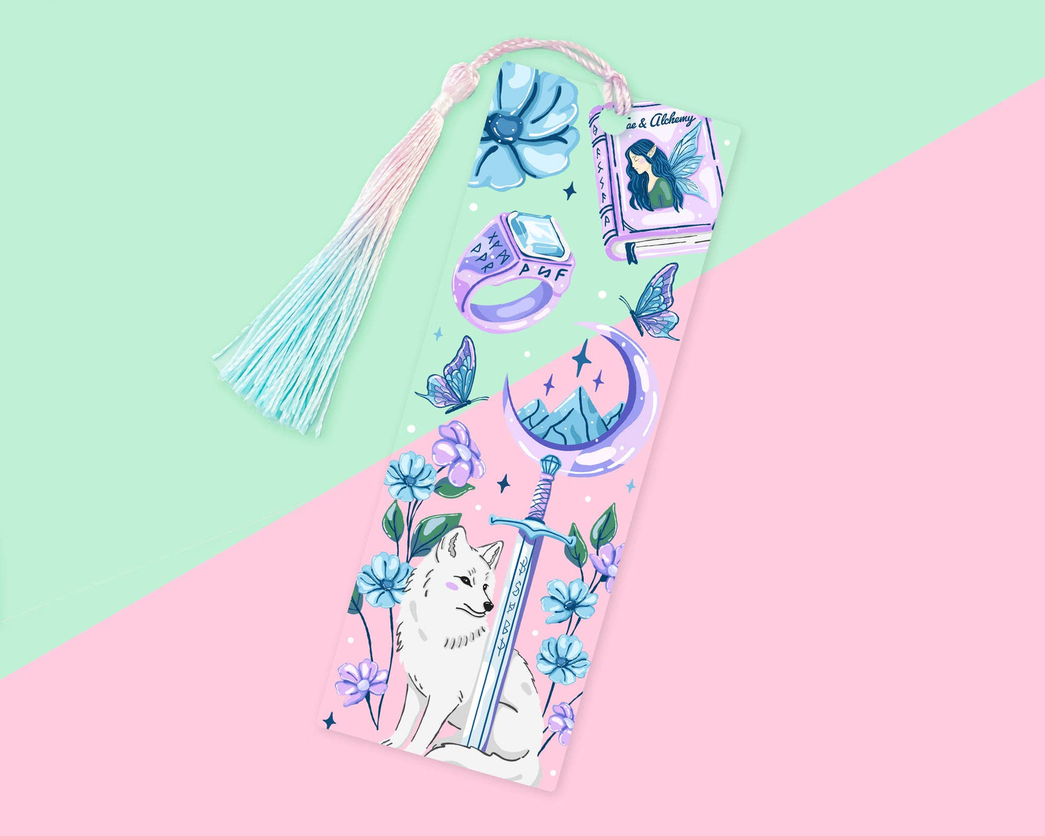 Romantasy Wolf Acrylic Bookmark