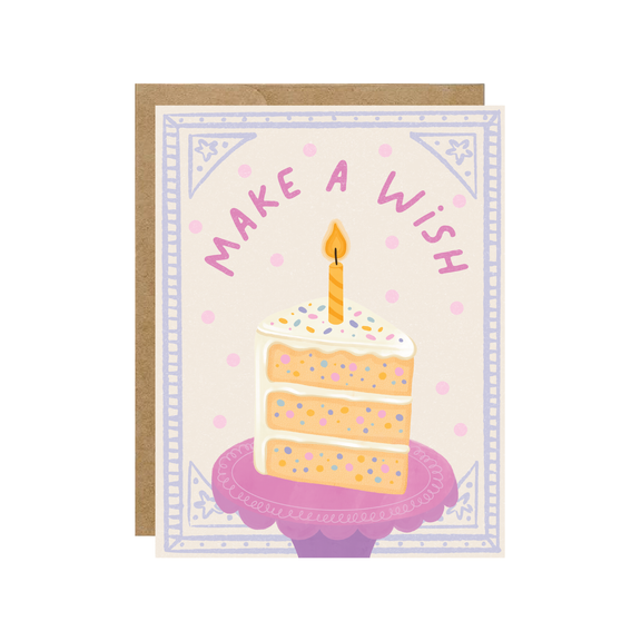 Make A Wish - Confetti Birthday Cake Card - Hopeless Romantic
