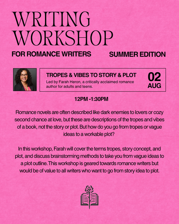 Writing Workshop: Farah Heron 2nd August