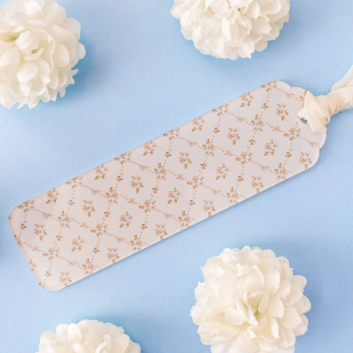 Dainty Flowers Acrylic Bookmark