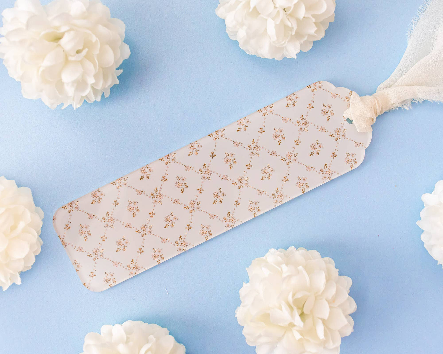 Dainty Flowers Acrylic Bookmark