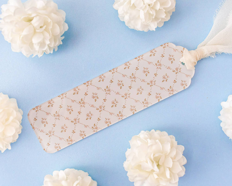 Dainty Flowers Acrylic Bookmark