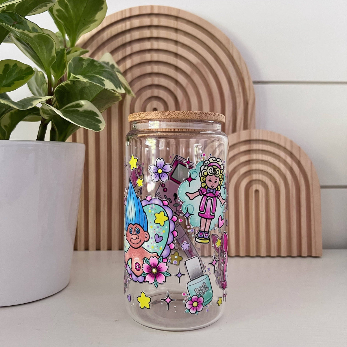 90's Icons Glass Cup