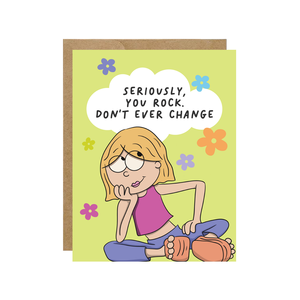 Lizzie You Rock, Don't Ever Change - Retro Y2k Pop Culture Card - Hopeless Romantic