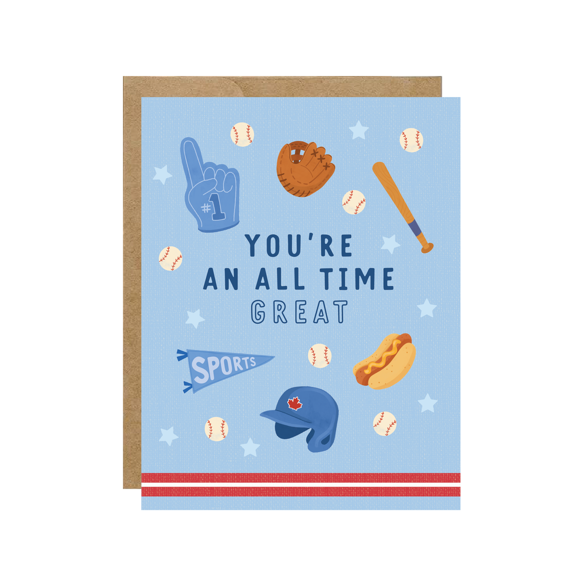 Blue Jay All Time Great - Baseball Sports Birthday Card - Hopeless Romantic