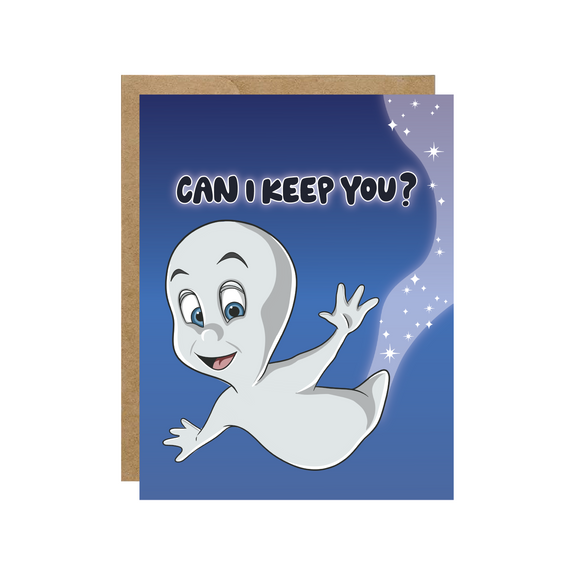 Friendly Ghost - Retro 90's Spooky Pop Culture Card - Hopeless Romantic