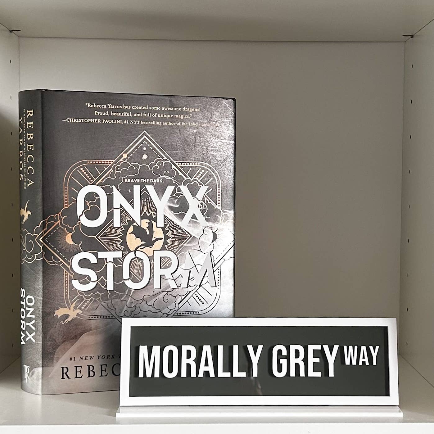 Acrylic Shelf Sign: Morally Grey Way