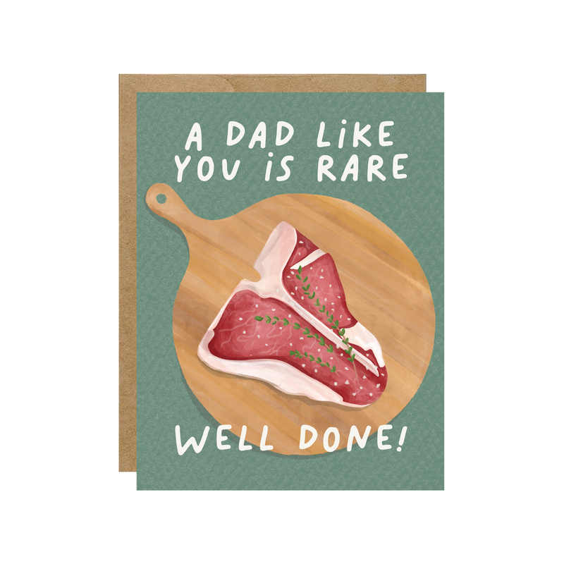 You're A Rare Dad - Steak Card - Hopeless Romantic
