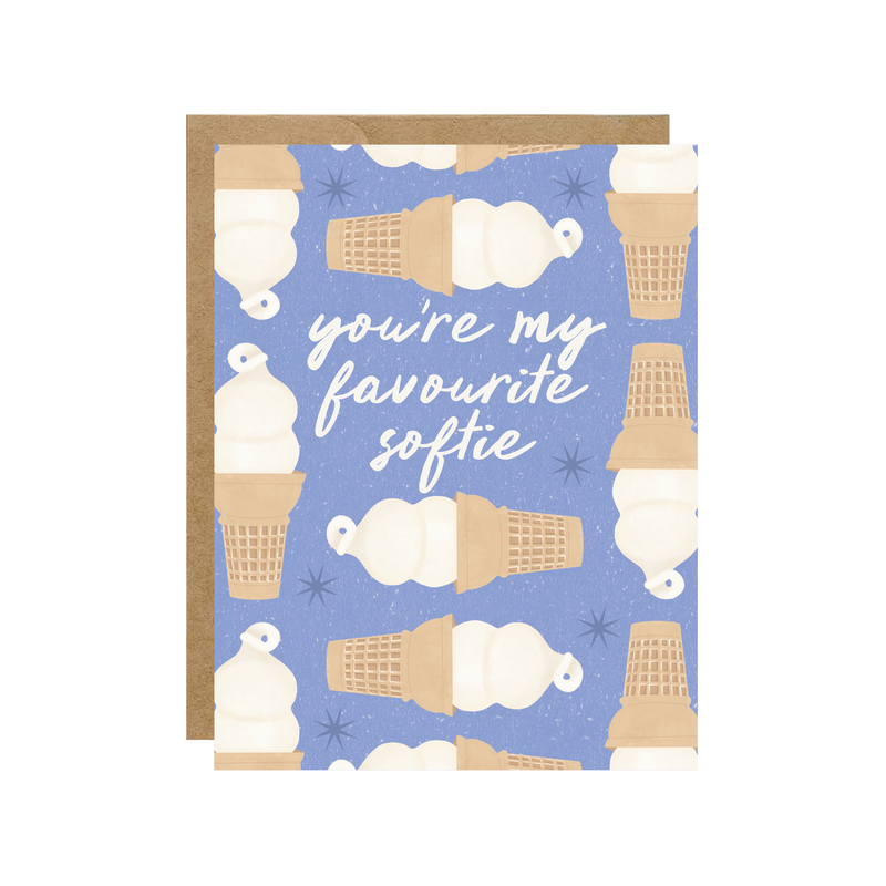 You're My Favourite Softie - Valentine's Ice cream Card - Hopeless Romantic