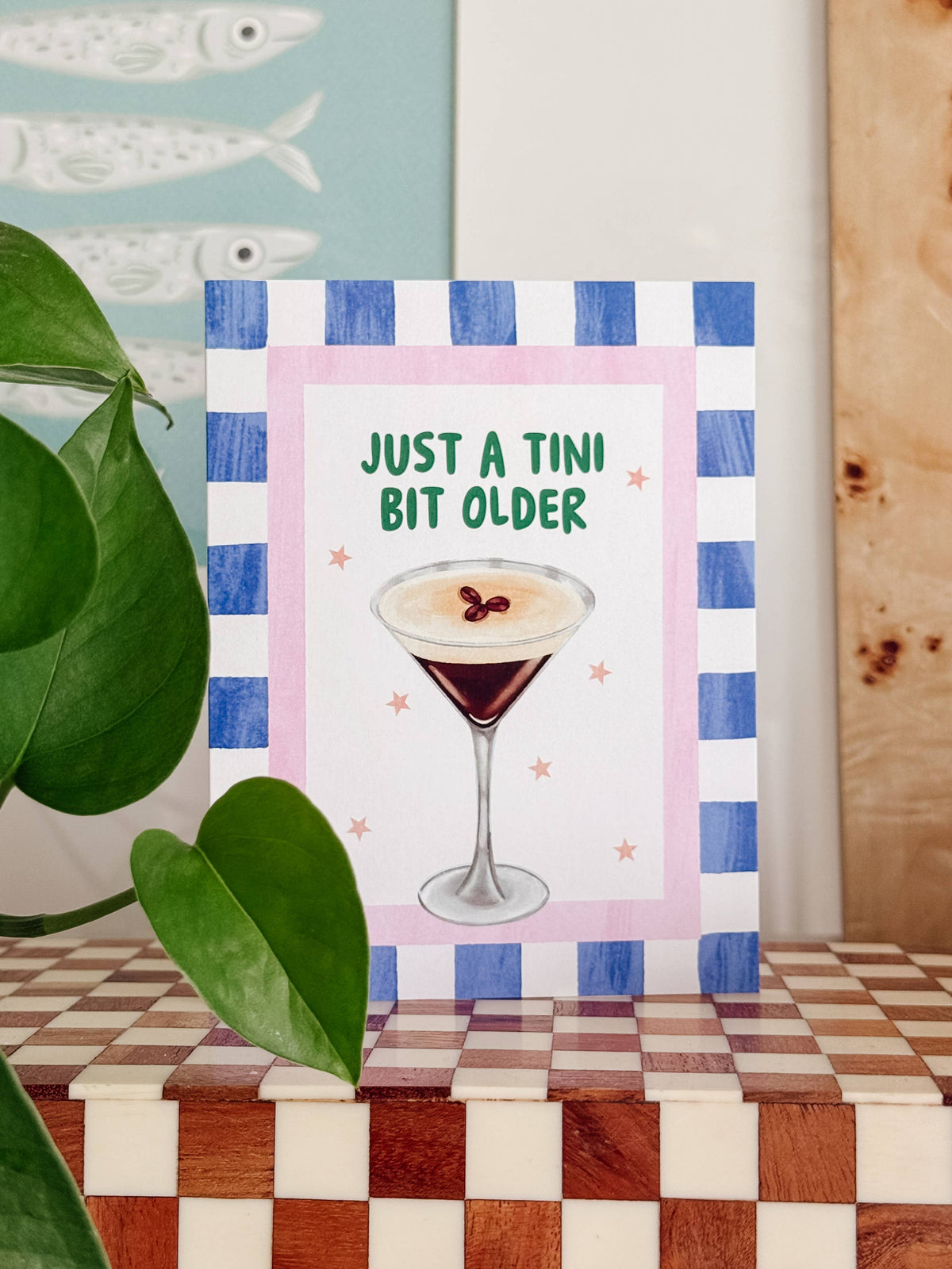 Tini Bit Older - Espresso Martini Cocktail Birthday Card - Hopeless Romantic