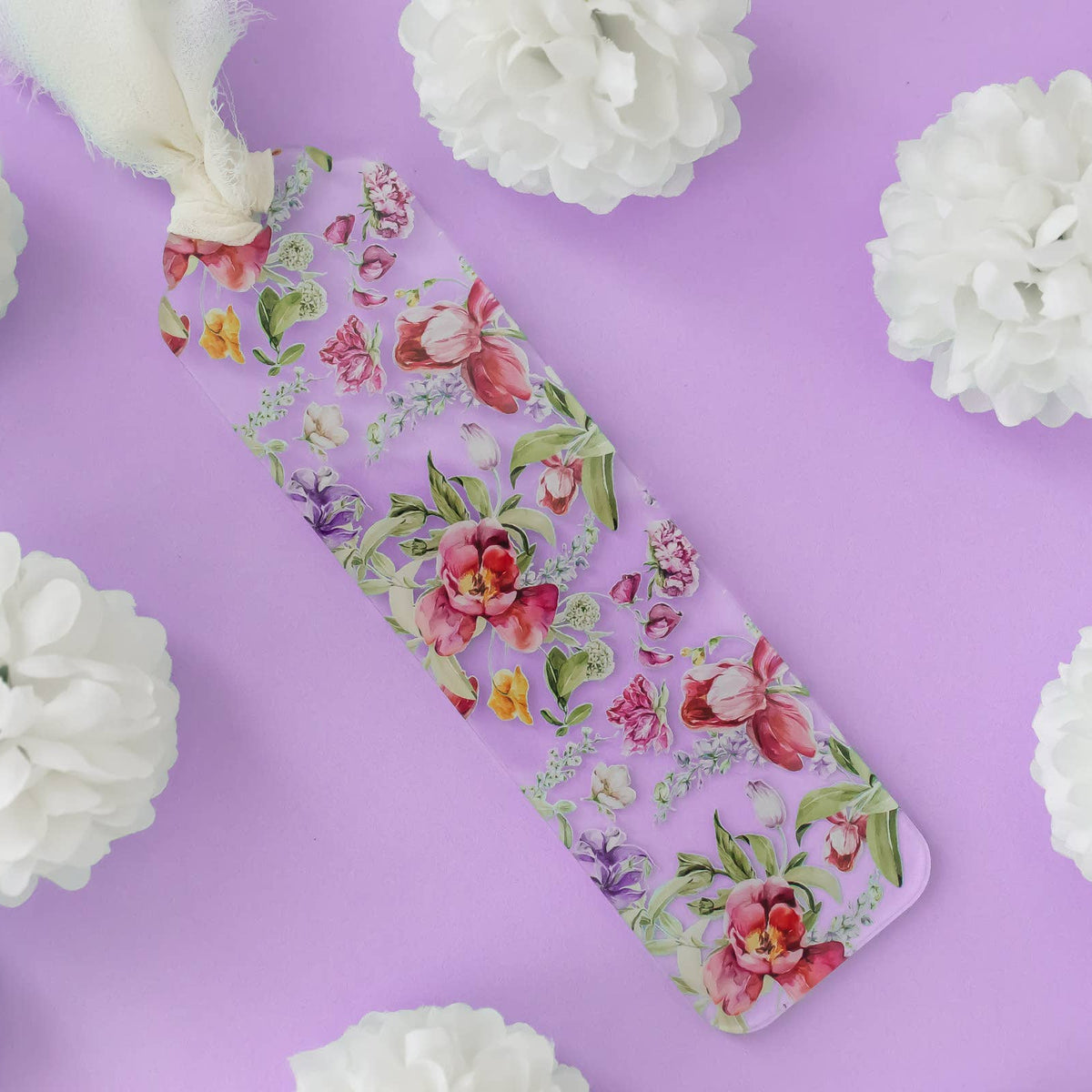 Floral  Acrylic Bookmark