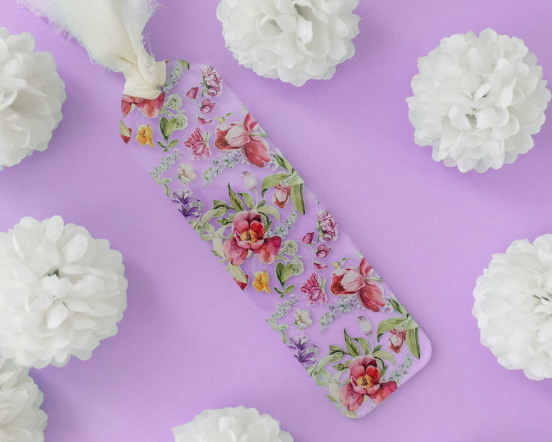 Floral  Acrylic Bookmark