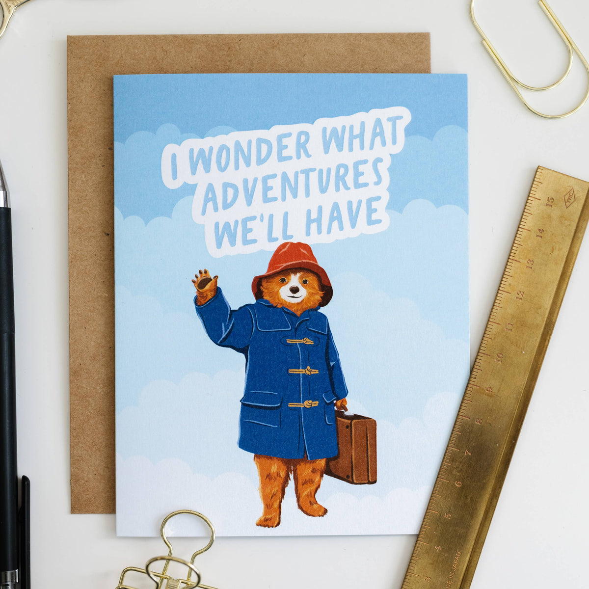 Marmalade Bear - London British Bear Pop Culture Card - Hopeless Romantic