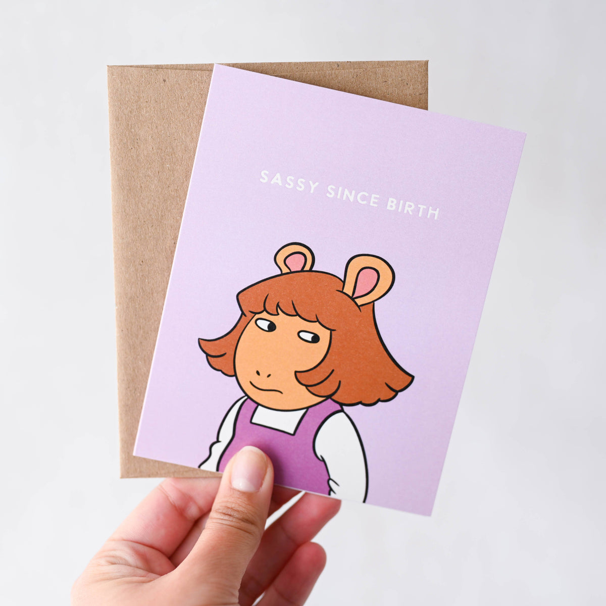 DW Sassy Since Birth - Retro 90's Pop Culture Birthday Card