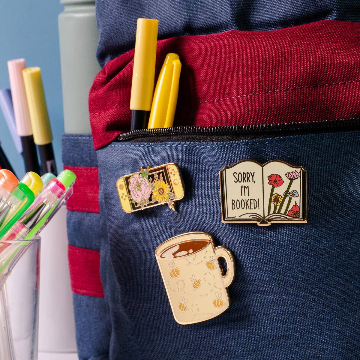 Big Bee-tha Cup Of Joe Enamel Pin