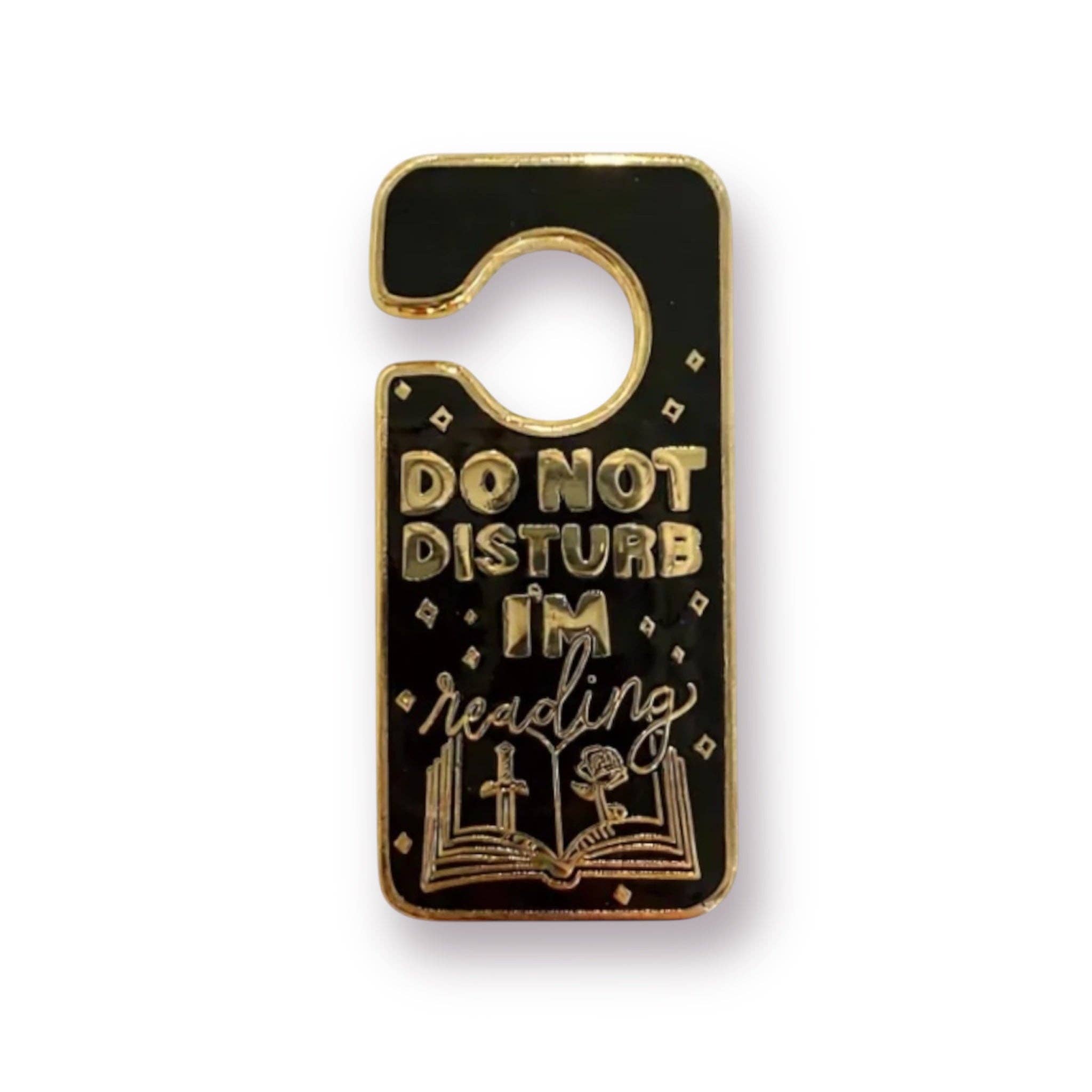 Do Not Disturb I'm Reading Enamel Pin – Hopeless Romantic