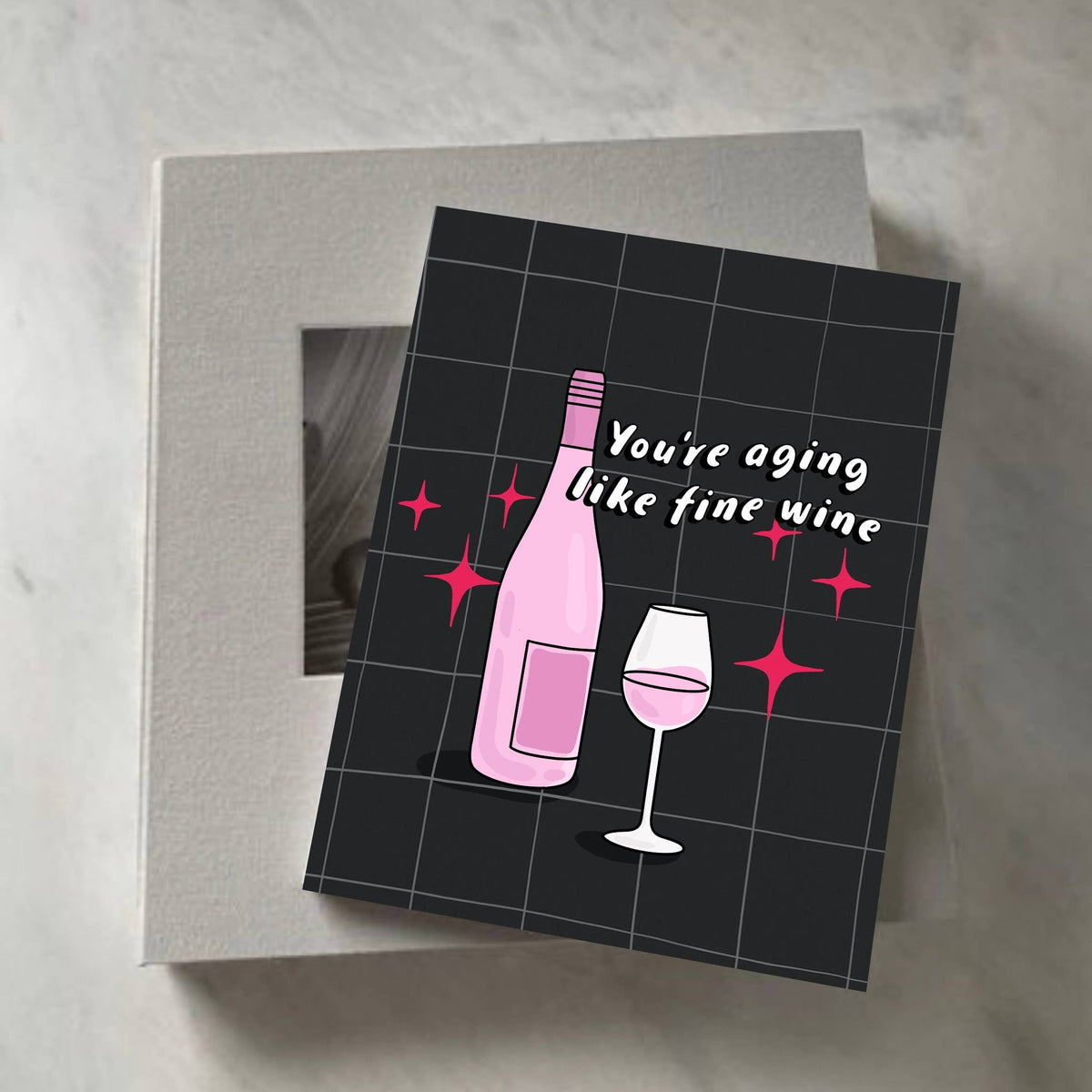 Aging Like Fine Wine Birthday Greeting Card