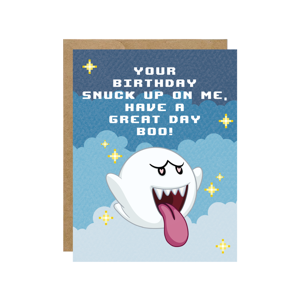 Super Retro Have a Great Day Boo - Video Game Pop Culture Card - Hopeless Romantic