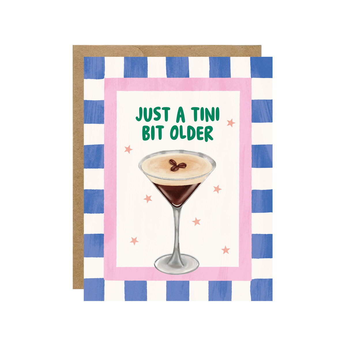 Tini Bit Older - Espresso Martini Cocktail Birthday Card - Hopeless Romantic