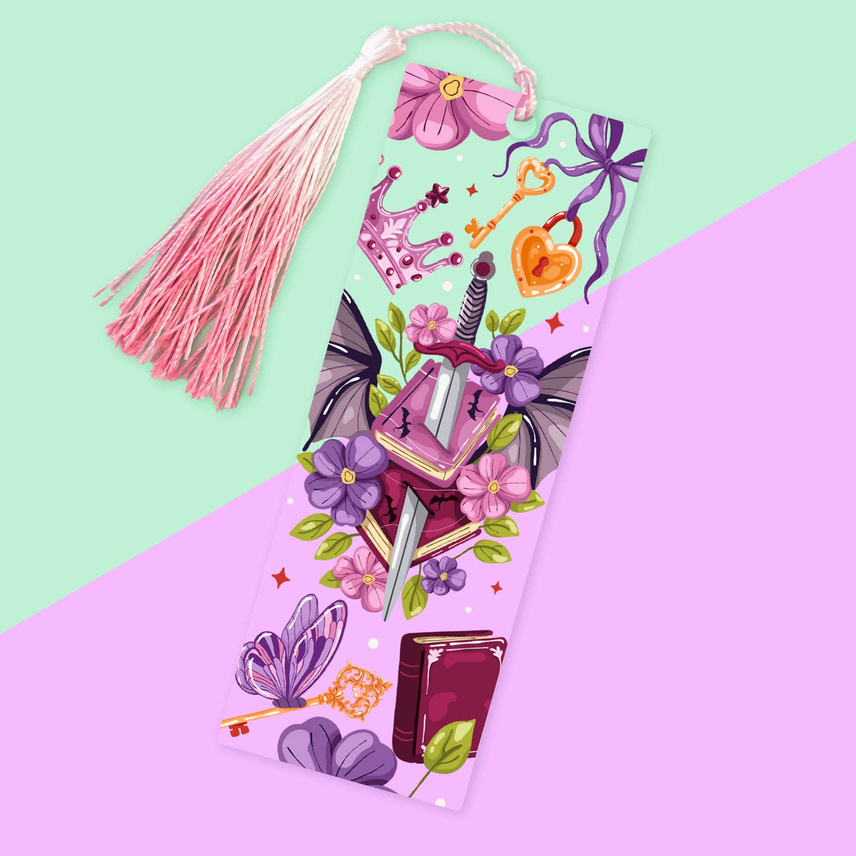 Romantasy Dragon Acrylic Bookmark
