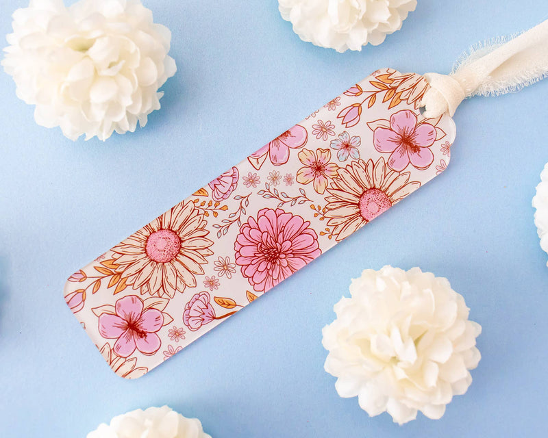 Boho Flowers Acrylic Bookmark