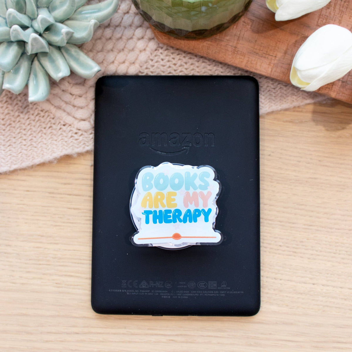Books Are My Therapy - Phone/E-Reader Grip