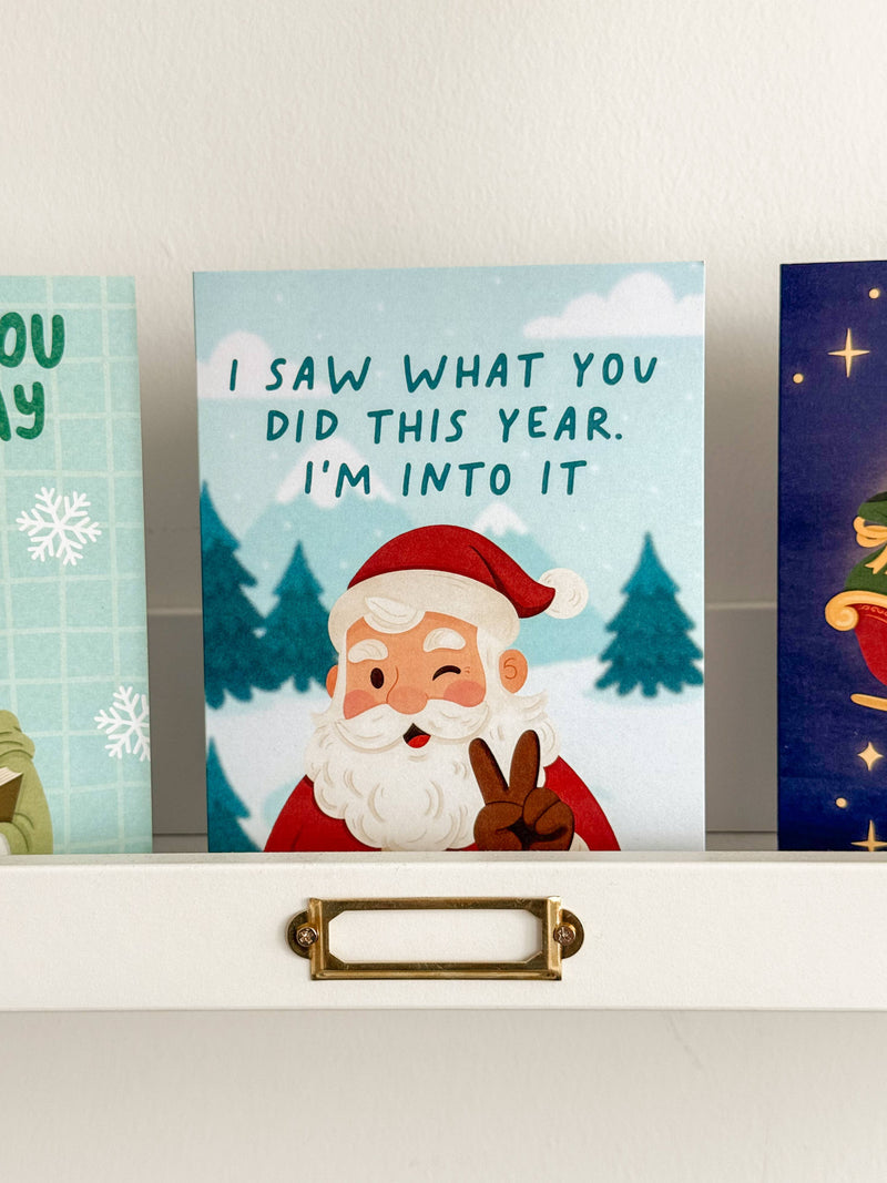 Santa I'm Into It - Cheeky Funny Christmas Card