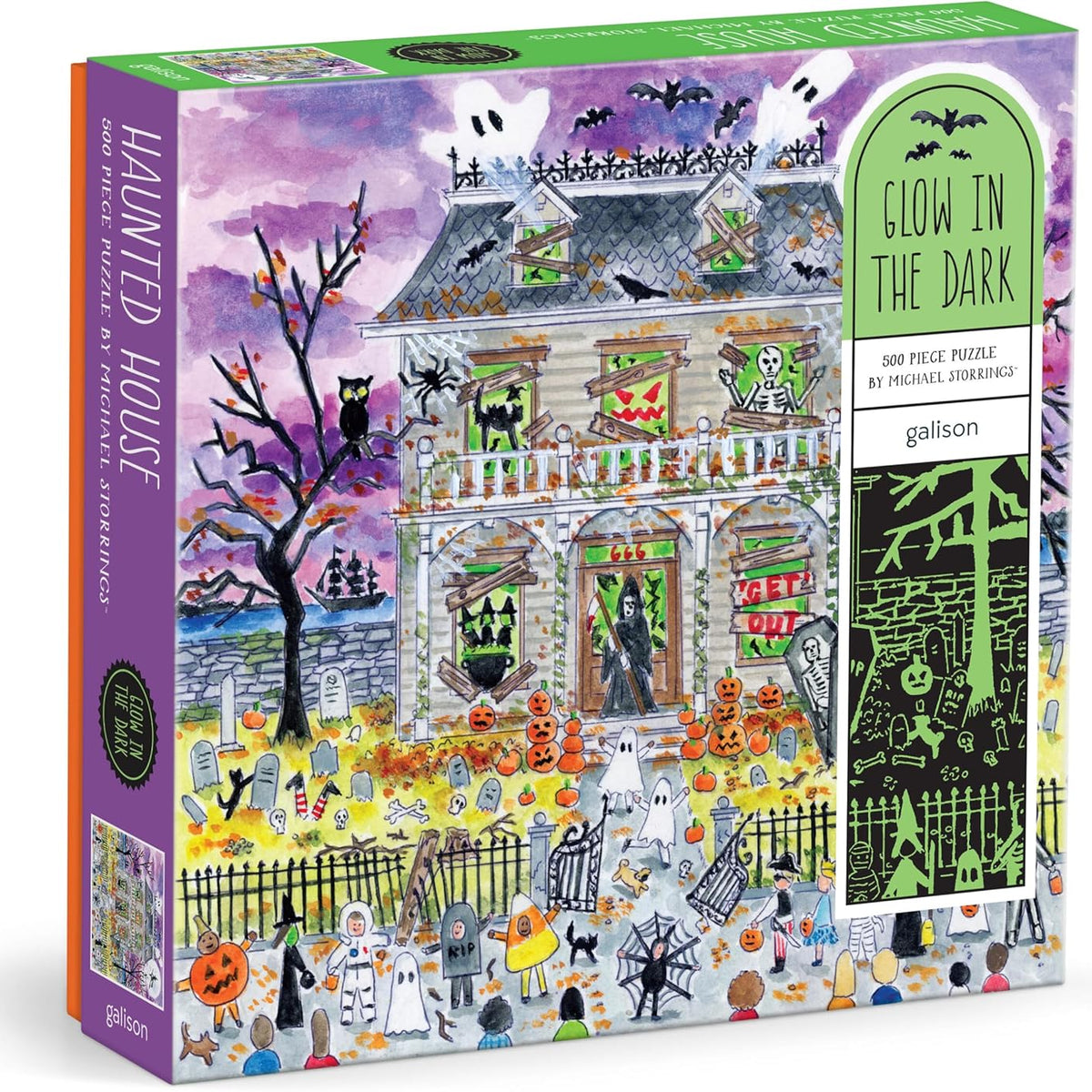 Michael Storrings Haunted House 500 Piece Glow in the Dark Puzzle