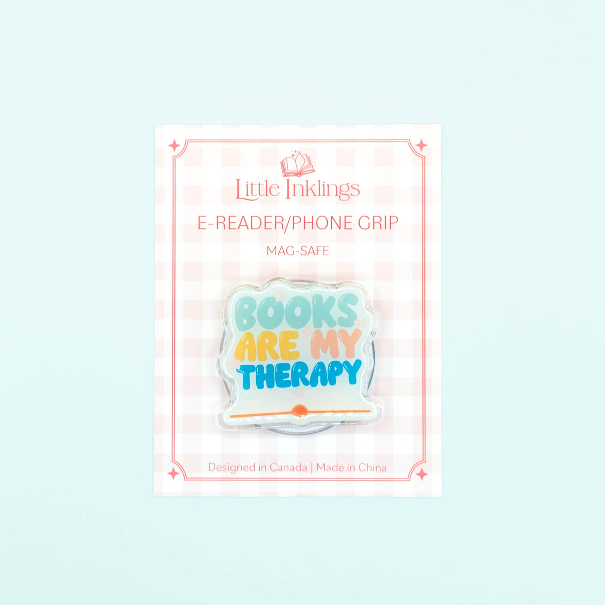 Books Are My Therapy - Phone/E-Reader Grip