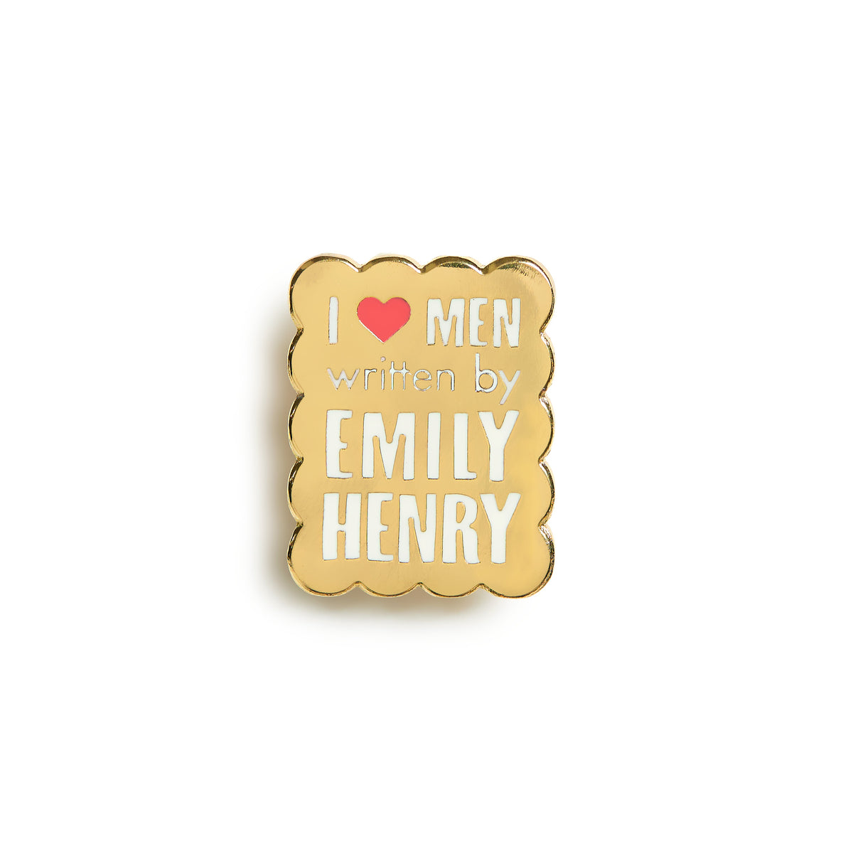 I Love Men Written by Emily Henry Enamel Pin - Hopeless Romantic