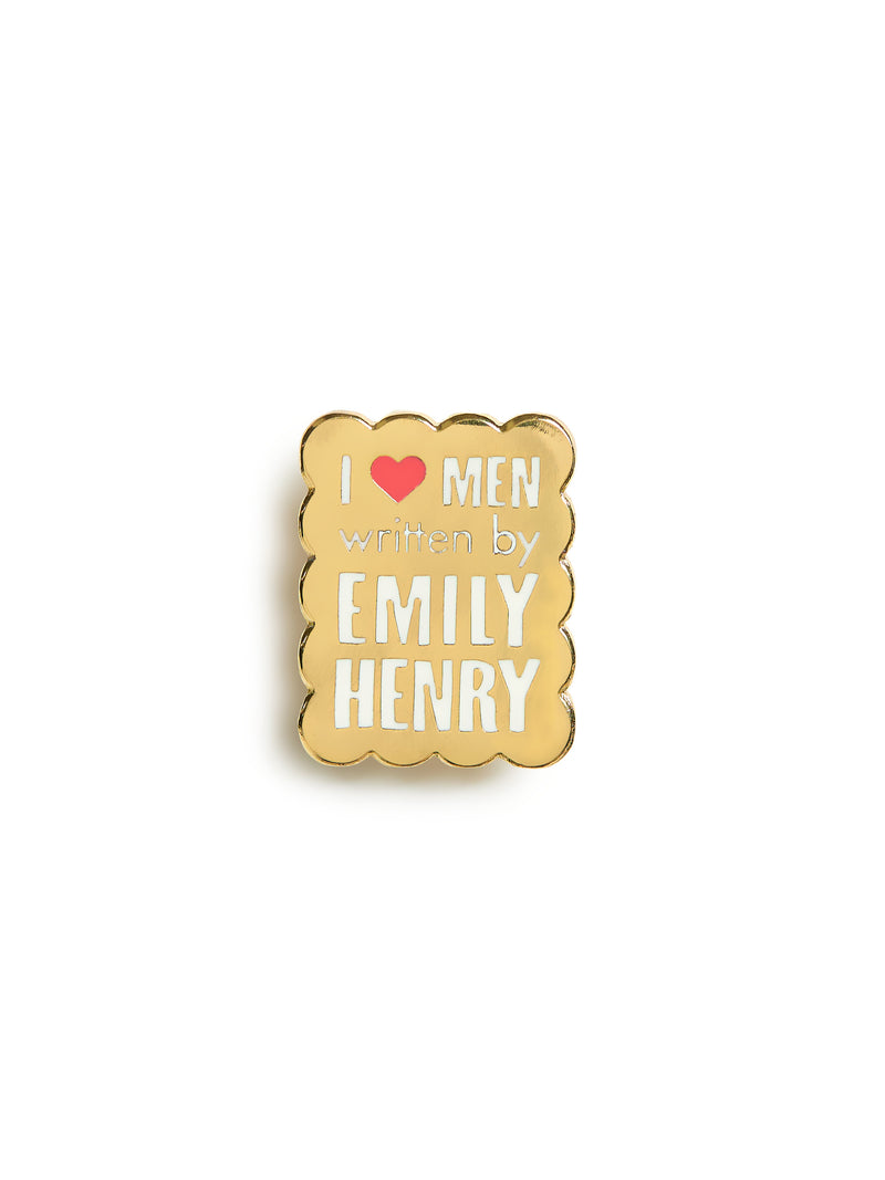 I Love Men Written by Emily Henry Enamel Pin - Hopeless Romantic