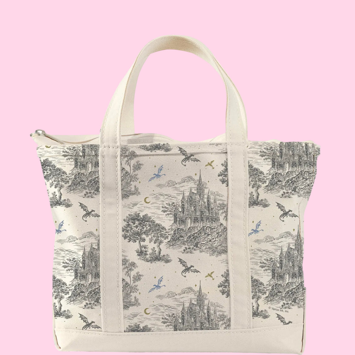Fourth Wing: Basgiath Toile Large Zippered Tote Bag