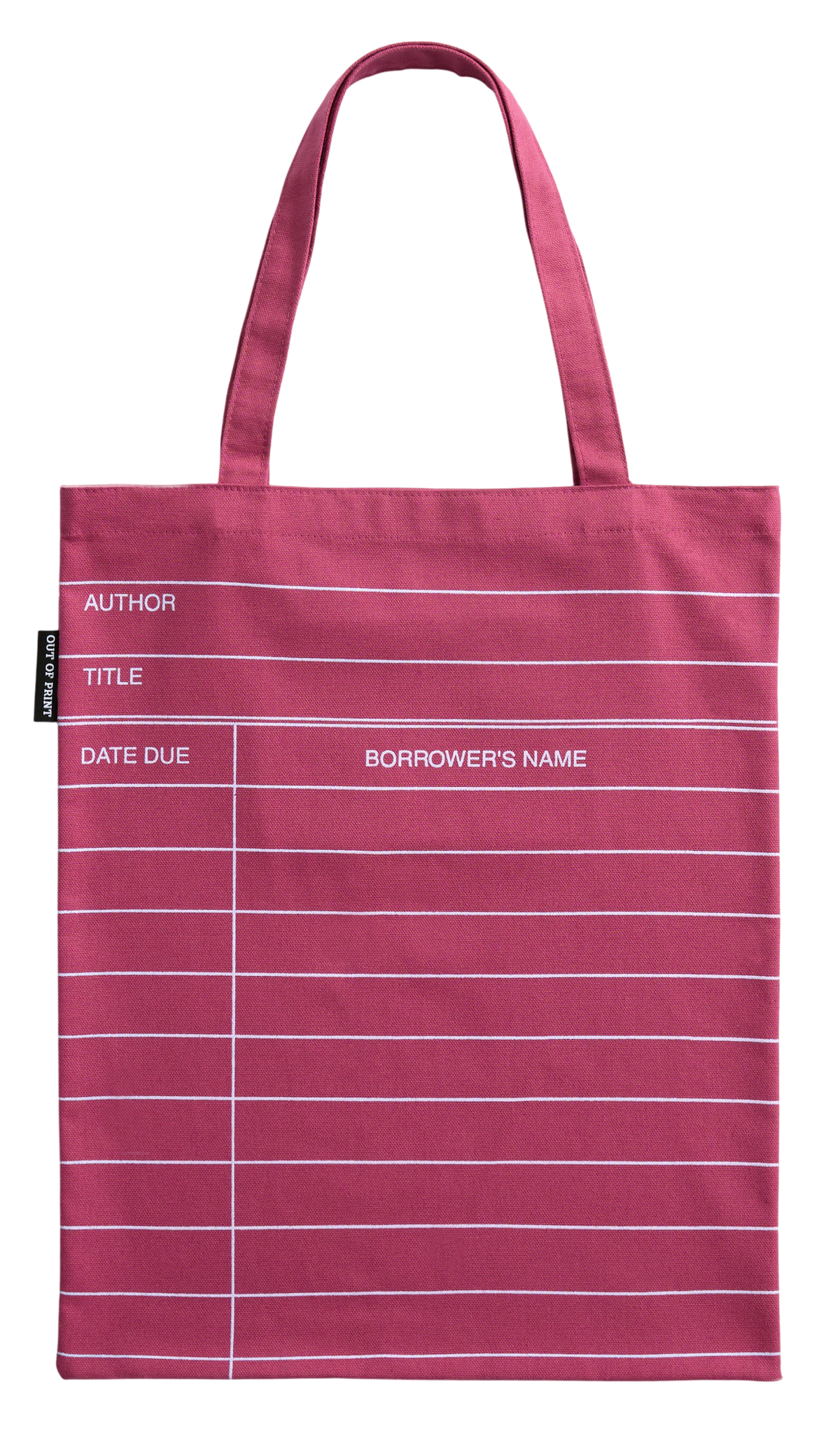 Library Card (Maroon) Tote Bag
