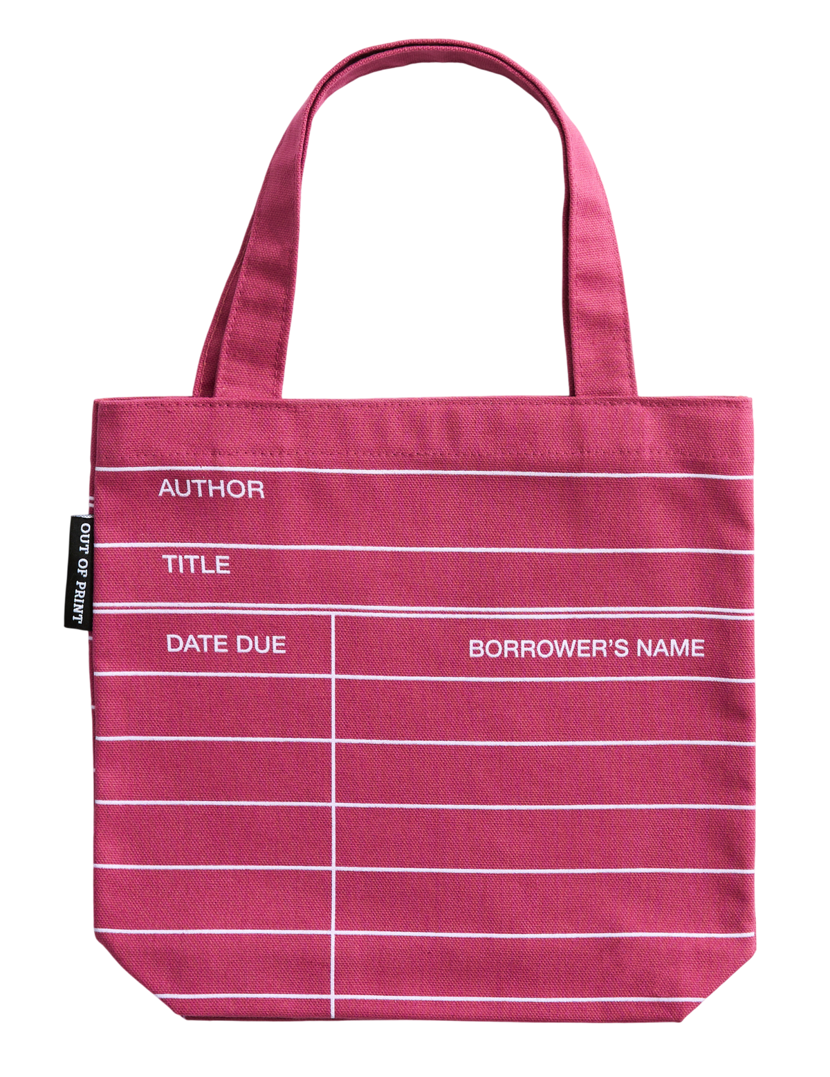 Library Card (Maroon) Mini Tote Bag
