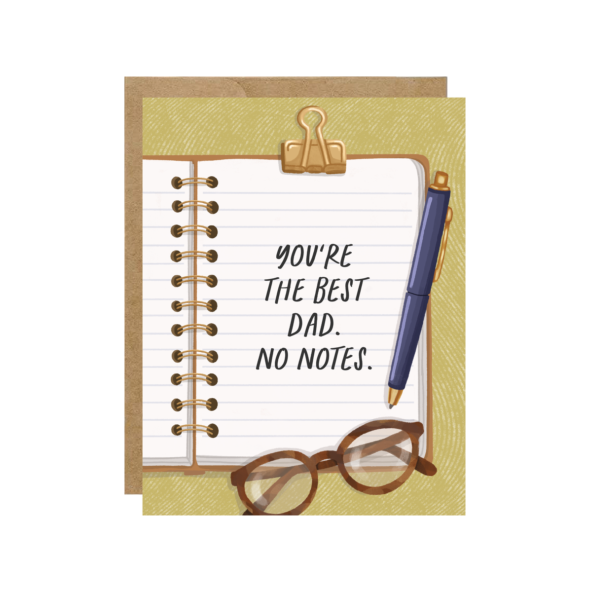 You're The Best Dad, No Notes - Stationery Father's Day Card