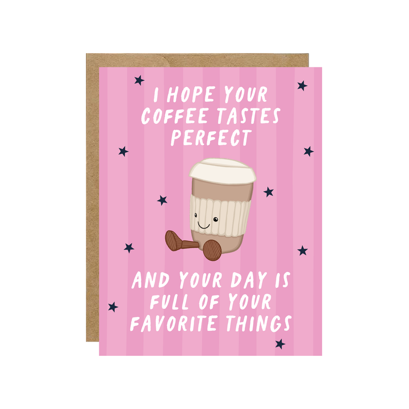 Perfect Latte Jelly - Coffee Cafe Card - Hopeless Romantic