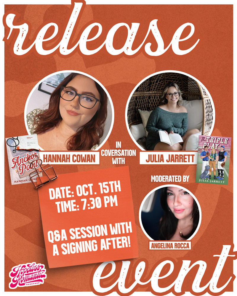 Book Launch: Anchor Point by Hannah Cowan (October 15, 2026)