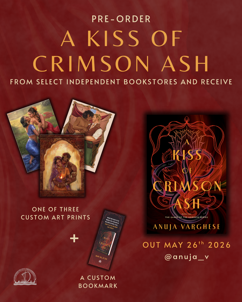 A Kiss of Crimson Ash (Hardcover) (SIGNED + Art and Bookmark)