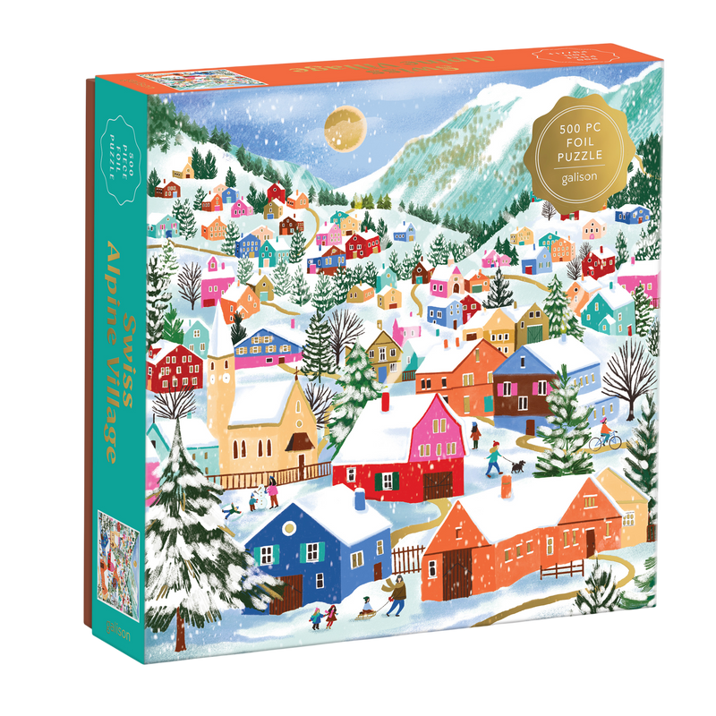 Swiss Alpine Village 500 Piece Foil Puzzle