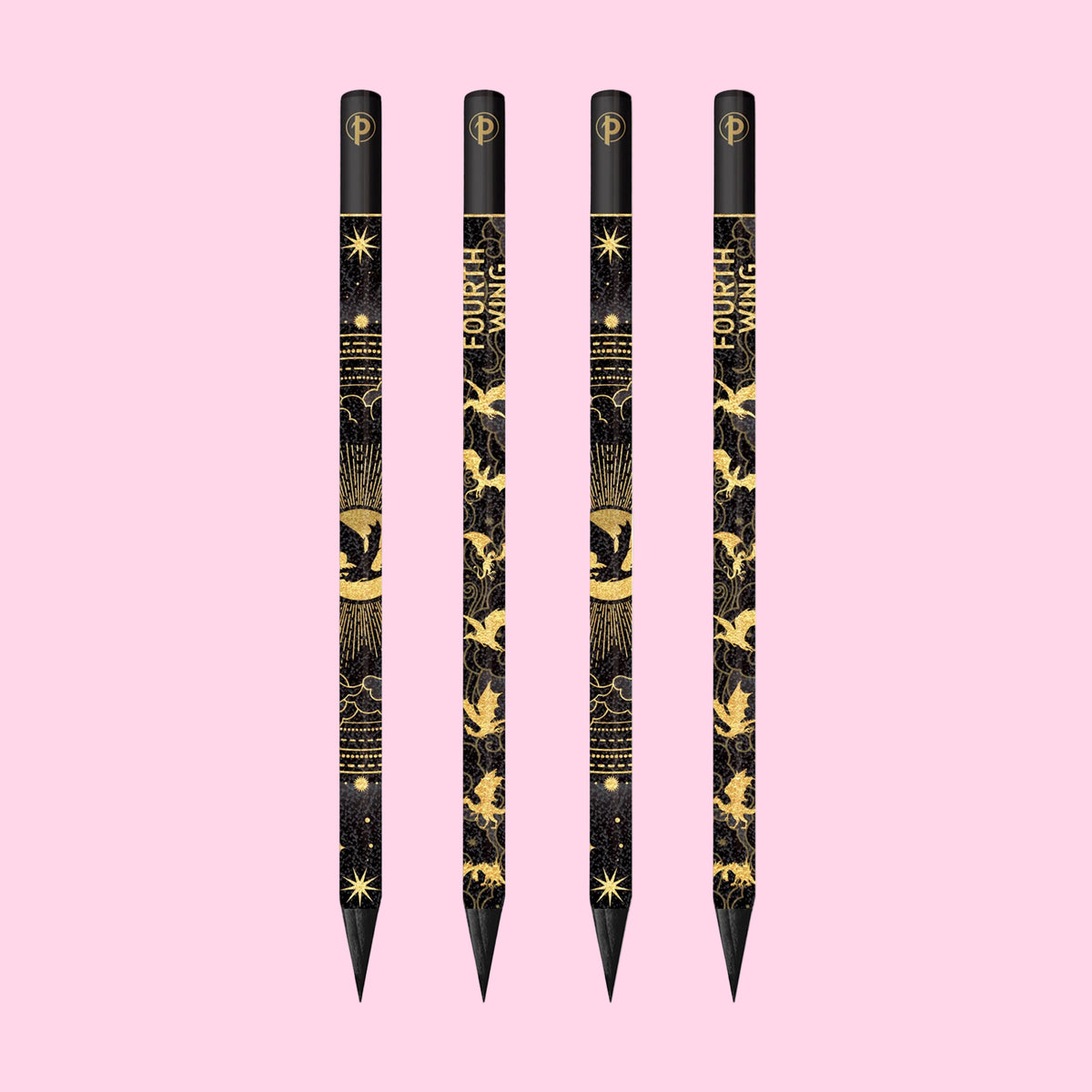 Fourth Wing Shadows of Navarre/Fourth Wing 4 Pack Pencils, Rebecca Yarros' Empyrean Collection by Paperblanks