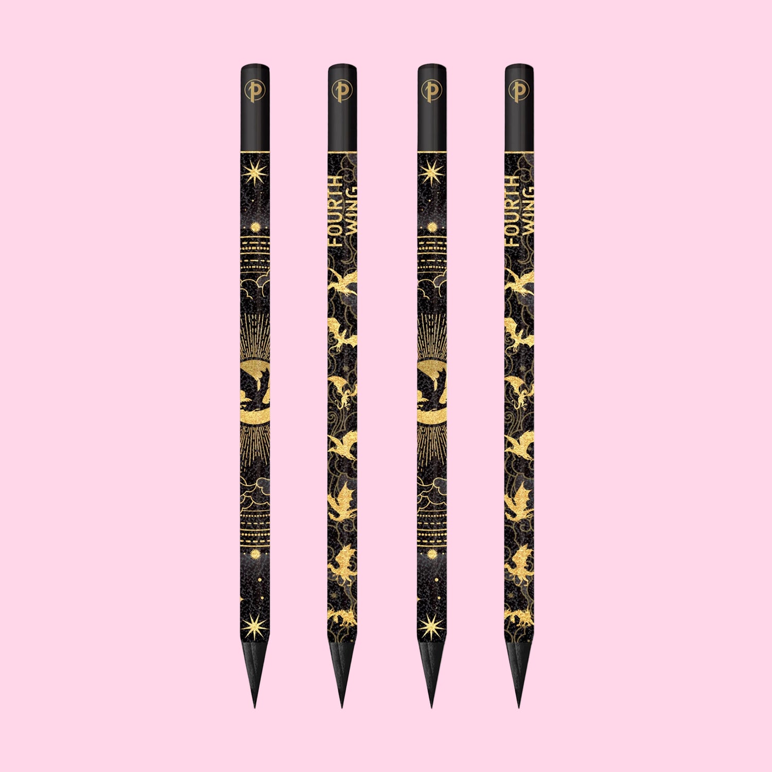 Fourth Wing Shadows of Navarre/Fourth Wing 4 Pack Pencils, Rebecca Yarros' Empyrean Collection by Paperblanks